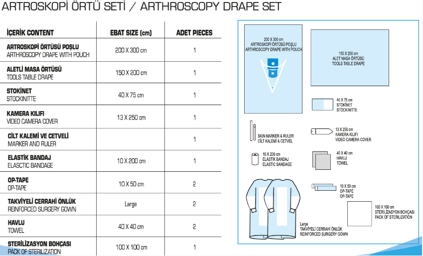 Artroskopi Örtü Seti
